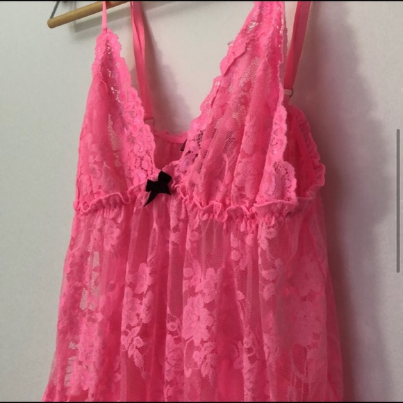 NWOT Betsy Johnson Polka Dot Pink Nightie - Picture 4 of 8